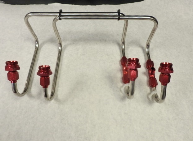 TBS 4372-RED Line kit - Dual Inlet 4150 Carb Fuel Lines